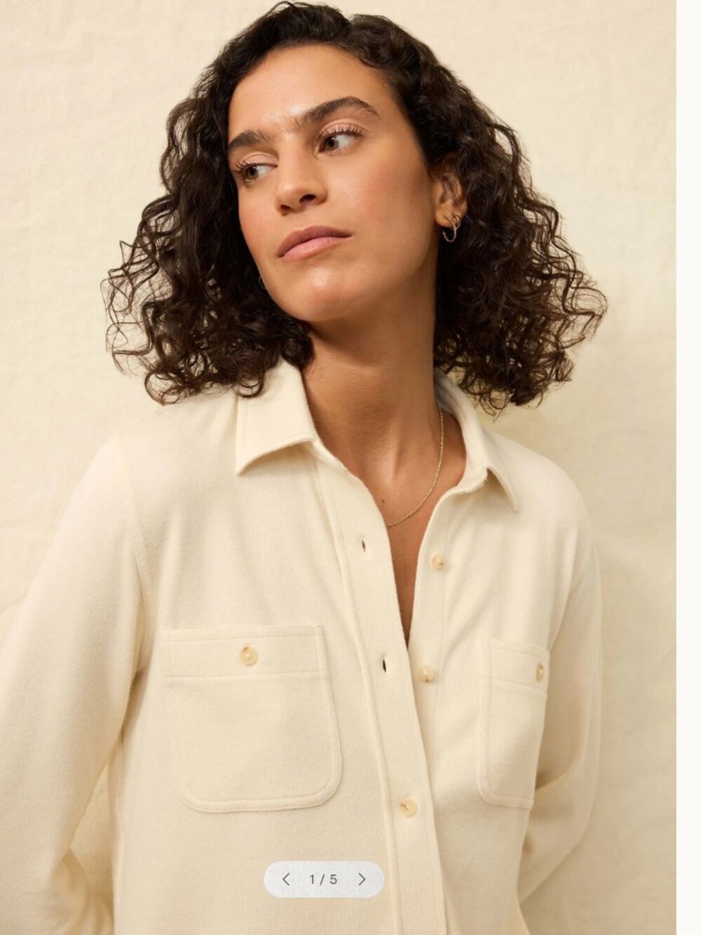Faherty Legend™ Sweater Shirt - Light Oatmeal Twill - Picture 2 of 4